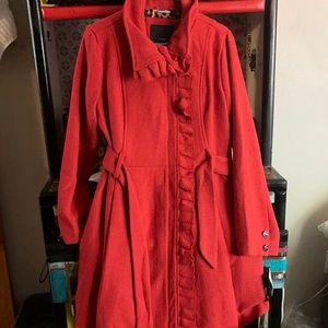 steve madden red peat coat